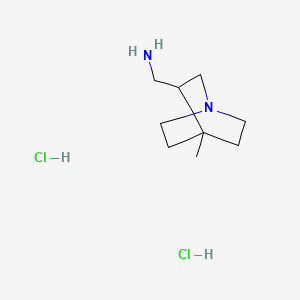 1-{4-Methyl-1-azabicyclo[2.2.2]octan-3-yl}methanaminedihydrochloride