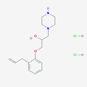 molecular formula C16H26Cl2N2O2 B1532154 1-(2-烯丙基苯氧基)-3-哌嗪-1-基丙烷-2-醇二盐酸盐 CAS No. 1185304-87-3