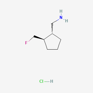 rac-1-[(1R,2R)-2-(fluoromethyl)cyclopentyl]methanaminehydrochloride,trans