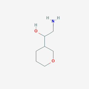 molecular formula C7H15NO2 B15321543 2-Amino-1-(tetrahydro-2h-pyran-3-yl)ethan-1-ol 