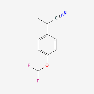 molecular formula C10H9F2NO B15321548 2-(4-(Difluoromethoxy)phenyl)propanenitrile 