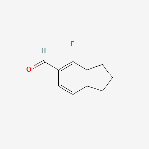 4-fluoro-2,3-dihydro-1H-indene-5-carbaldehyde