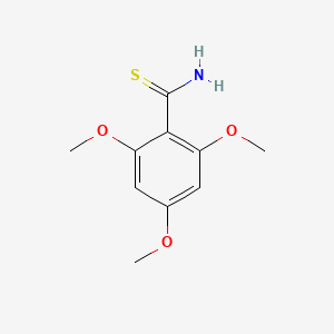 molecular formula C10H13NO3S B15321559 2,4,6-Trimethoxybenzothioamide 