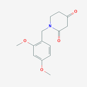molecular formula C14H17NO4 B1532157 1-(2,4-二甲氧基苄基)哌啶-2,4-二酮 CAS No. 1188264-87-0