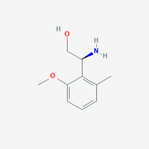 molecular formula C10H15NO2 B15321617 (S)-2-Amino-2-(2-methoxy-6-methylphenyl)ethan-1-ol 