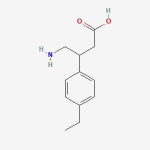 molecular formula C12H17NO2 B15321629 4-Amino-3-(4-ethylphenyl)butanoic acid 