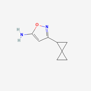 molecular formula C8H10N2O B15321648 3-{Spiro[2.2]pentan-1-yl}-1,2-oxazol-5-amine 