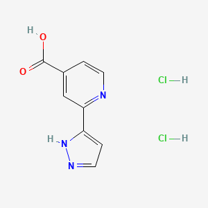 2-(1H-pyrazol-3-yl)pyridine-4-carboxylicaciddihydrochloride