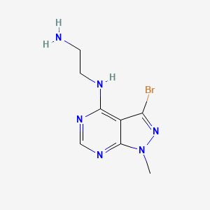 molecular formula C8H11BrN6 B1532172 N-(2-氨基乙基)-3-溴-1-甲基-1H-吡唑并[3,4-d]嘧啶-4-胺 CAS No. 1258651-37-4