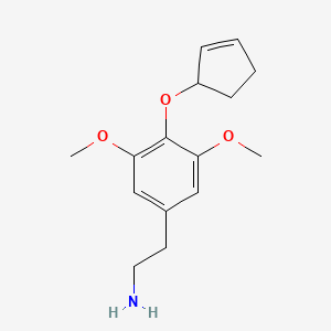 2-[4-(Cyclopent-2-en-1-yloxy)-3,5-dimethoxyphenyl]ethan-1-amine