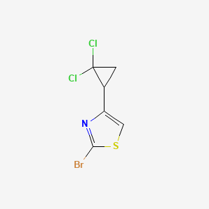 molecular formula C6H4BrCl2NS B15321726 2-Bromo-4-(2,2-dichlorocyclopropyl)-1,3-thiazole 