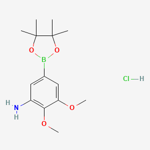 2,3-Dimethoxy-5-(4,4,5,5-tetramethyl-1,3,2-dioxaborolan-2-yl)aniline hydrochloride