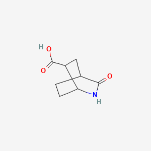 molecular formula C8H11NO3 B15321740 3-Oxo-2-azabicyclo[2.2.2]octane-6-carboxylic acid 