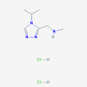 molecular formula C7H16Cl2N4 B1532175 [(4-异丙基-4H-1,2,4-三唑-3-基)甲基]甲胺二盐酸盐 CAS No. 1269379-00-1