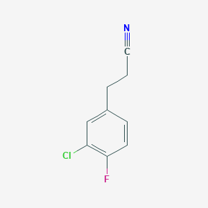 3-Chloro-4-fluorophenylpropanenitrile