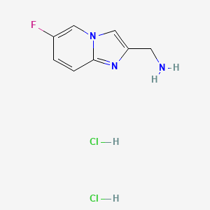 1-{6-Fluoroimidazo[1,2-a]pyridin-2-yl}methanamine dihydrochloride