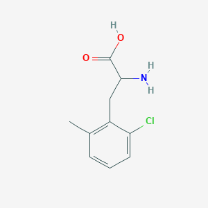 molecular formula C10H12ClNO2 B15321819 2-Amino-3-(2-chloro-6-methylphenyl)propanoic acid 