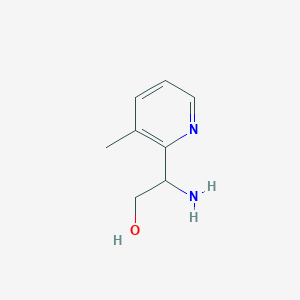 molecular formula C8H12N2O B15321854 2-Amino-2-(3-methylpyridin-2-yl)ethan-1-ol 