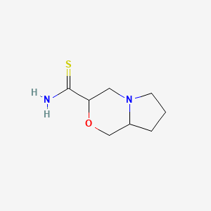 molecular formula C8H14N2OS B1532189 hexahydro-1H-pyrrolo[2,1-c]morpholine-3-carbothioamide CAS No. 1240529-47-8