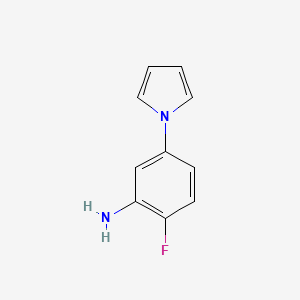 molecular formula C10H9FN2 B1532194 2-氟-5-(1H-吡咯-1-基)苯胺 CAS No. 1183308-33-9