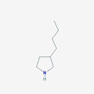 molecular formula C8H17N B15321962 3-Butylpyrrolidine 