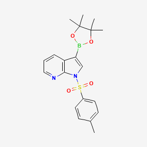molecular formula C20H23BN2O4S B1532197 3-(4,4,5,5-四甲基-1,3,2-二恶杂硼环-2-基)-1-甲苯磺酰基-1H-吡咯并[2,3-b]吡啶 CAS No. 866545-91-7