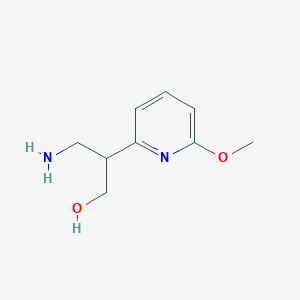 molecular formula C9H14N2O2 B15321970 3-Amino-2-(6-methoxypyridin-2-yl)propan-1-ol 