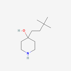 molecular formula C11H23NO B15321974 4-(3,3-Dimethylbutyl)piperidin-4-ol 