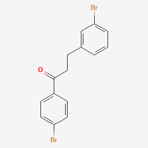 molecular formula C15H12Br2O B1532199 3-(3-Bromophenyl)-1-(4-bromophenyl)propan-1-one CAS No. 898782-36-0
