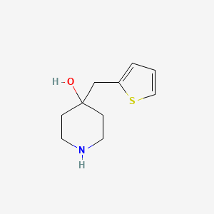 molecular formula C10H15NOS B15321990 4-(Thiophen-2-ylmethyl)piperidin-4-ol 