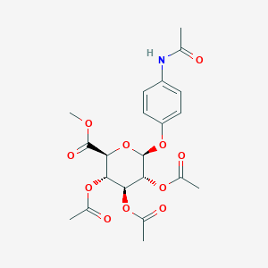 molecular formula C21H25NO11 B015322 4-Acetamidophenyl-2,3,4-tri-O-acetyl-b-D-glucuronide methyl ester CAS No. 30824-21-6