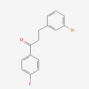 molecular formula C15H12BrFO B1532200 3-(3-Bromophenyl)-1-(4-fluorophenyl)propan-1-one CAS No. 898782-48-4