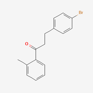 molecular formula C16H15BrO B1532201 3-(4-Bromophenyl)-2'-methylpropiophenone CAS No. 898760-95-7
