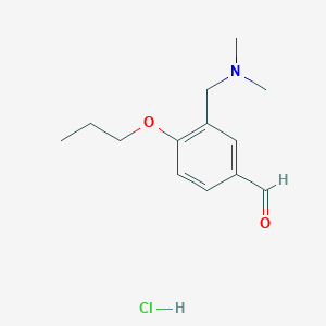 molecular formula C13H20ClNO2 B1532204 3-Dimethylaminomethyl-4-propoxy-benzaldehyde hydrochloride CAS No. 1185007-44-6