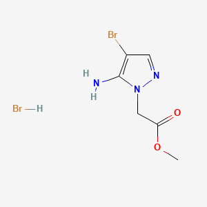 molecular formula C6H9Br2N3O2 B15322041 methyl2-(5-amino-4-bromo-1H-pyrazol-1-yl)acetatehydrobromide 