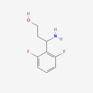 molecular formula C9H11F2NO B15322055 3-Amino-3-(2,6-difluoro-phenyl)-propan-1-ol CAS No. 612532-19-1