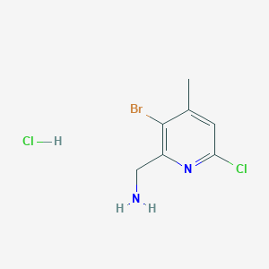 molecular formula C7H9BrCl2N2 B15322106 1-(3-Bromo-6-chloro-4-methylpyridin-2-yl)methanaminehydrochloride 