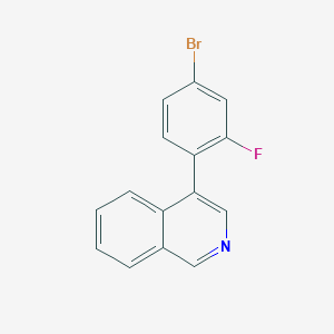 molecular formula C15H9BrFN B1532213 4-(4-Bromo-2-fluorophenyl)isoquinoline CAS No. 1187163-16-1