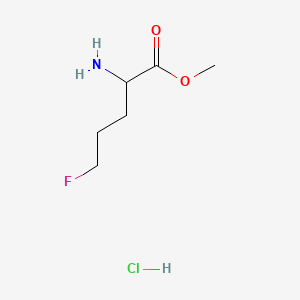 molecular formula C6H13ClFNO2 B15322157 Methyl2-amino-5-fluoropentanoatehydrochloride 