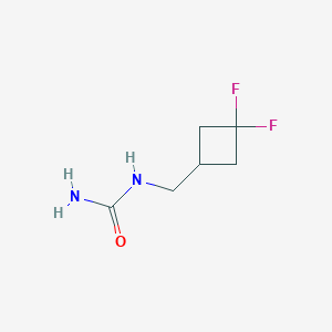 molecular formula C6H10F2N2O B15322158 [(3,3-Difluorocyclobutyl)methyl]urea 