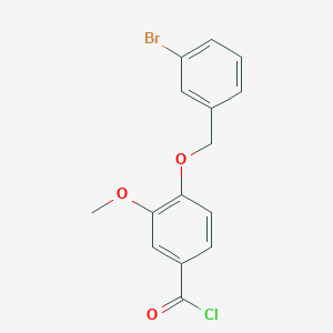 molecular formula C15H12BrClO3 B1532217 4-[(3-Bromobenzyl)oxy]-3-methoxybenzoyl chloride CAS No. 1160260-66-1