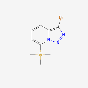 molecular formula C9H12BrN3Si B15322179 3-Bromo-7-(trimethylsilyl)-[1,2,3]triazolo[1,5-a]pyridine 