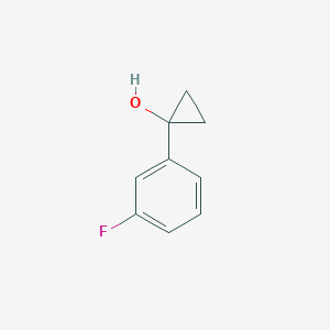 molecular formula C9H9FO B15322187 1-(3-Fluorophenyl)cyclopropan-1-ol 