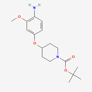 molecular formula C17H26N2O4 B1532224 Tert-butyl 4-(4-amino-3-methoxyphenoxy)piperidine-1-carboxylate CAS No. 1097921-02-2