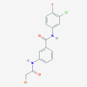 molecular formula C15H11BrClFN2O2 B1532227 3-[(2-溴乙酰)氨基]-N-(3-氯-4-氟苯基)苯甲酰胺 CAS No. 1138443-32-9