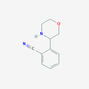 molecular formula C11H12N2O B15322285 2-(Morpholin-3-yl)benzonitrile 