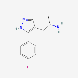 (2S)-1-[3-(4-fluorophenyl)-1H-pyrazol-4-yl]propan-2-amine