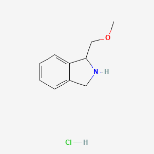 molecular formula C10H14ClNO B15322360 1-(methoxymethyl)-2,3-dihydro-1H-isoindolehydrochloride 