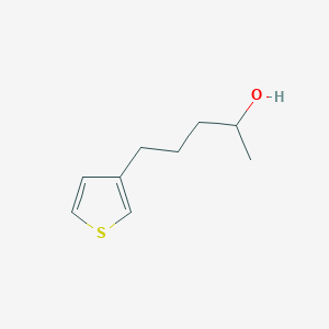 molecular formula C9H14OS B15322387 5-(Thiophen-3-yl)pentan-2-ol 