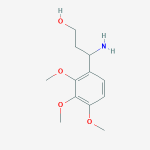 molecular formula C12H19NO4 B15322415 3-Amino-3-(2,3,4-trimethoxyphenyl)propan-1-ol 